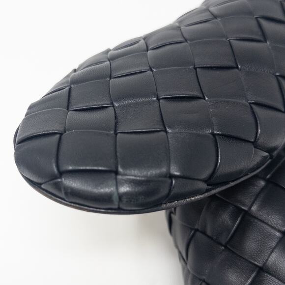 Bottega Veneta Men’s Intrecciato Weave Leather Slippers Loafers Size 43 Black - Picture 6 of 7